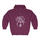 Aries - Unisex Heavy Blend™ Full Zip Hooded Sweatshirt