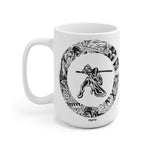 Ninja w/ Wolves - White Ceramic Mug