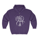 Aries - Unisex Heavy Blend™ Full Zip Hooded Sweatshirt