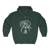 Aries - Unisex Heavy Blend™ Full Zip Hooded Sweatshirt