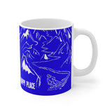 My Happy Place (blue) - White Ceramic Mug