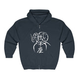 Aries - Unisex Heavy Blend™ Full Zip Hooded Sweatshirt