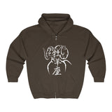 Aries - Unisex Heavy Blend™ Full Zip Hooded Sweatshirt