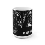 My Happy Place (black) - White Ceramic Mug