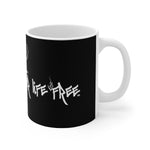 Set Your Life Free - Unplugged - White Ceramic Mug Blue