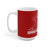 Why I Run - White Ceramic Mug Red
