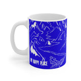 My Happy Place (blue) - White Ceramic Mug