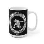 Ninja (negative) - White Ceramic Mug