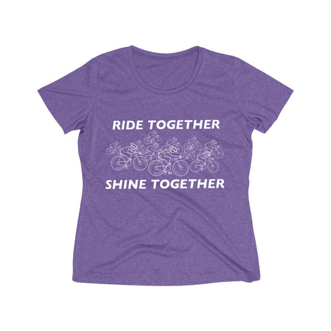Ride Together Shine Together Women's Heather Wicking Tee