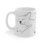 Cat Love - White Ceramic Mug