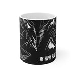 My Happy Place (black) - White Ceramic Mug