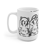Hear No Evil Zzzz sloths- White Ceramic Mug